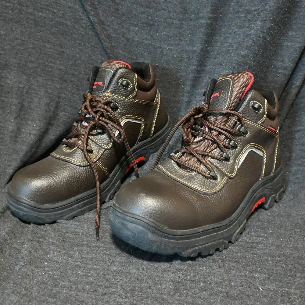 Skechers Men's 10 Work Relaxed Fit Burgin-Sodser Comp Toe Work Safety Boots
